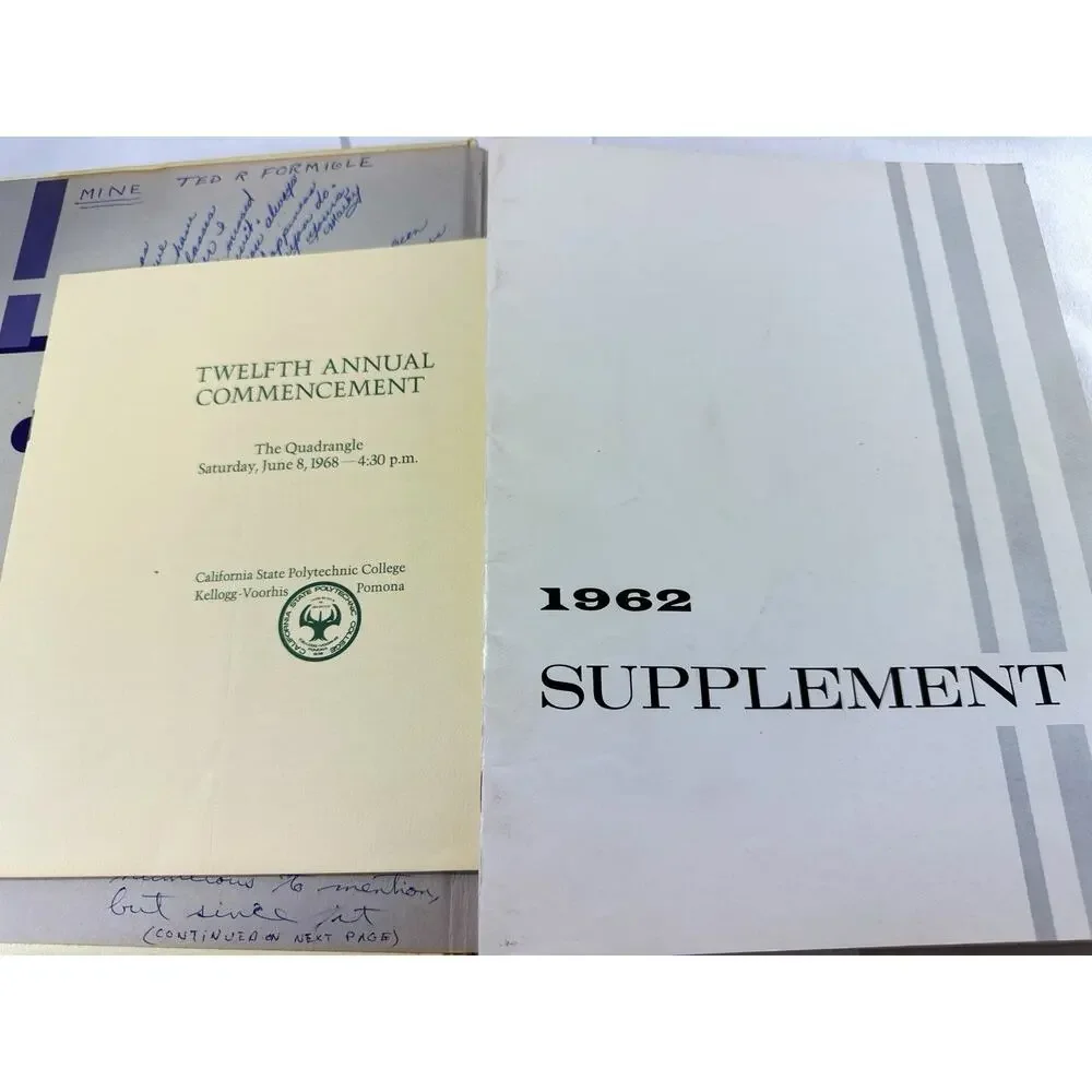 1962 The Scroll Herbert Hoover High School Glendale CA Yearbook Signed